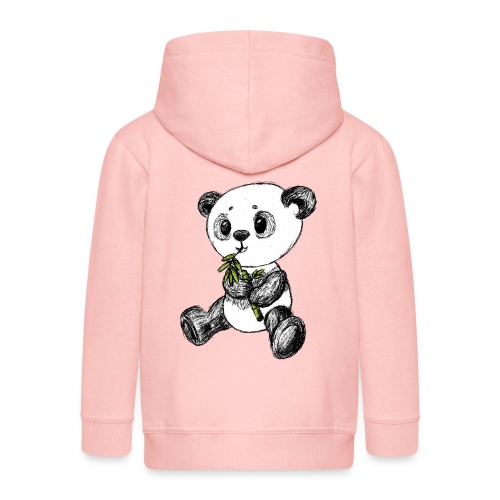 Panda Bär farbig scribblesirii - Kinder Premium Kapuzenjacke