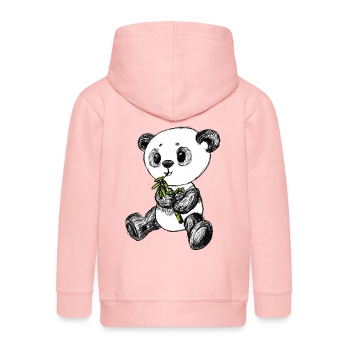Panda björn färgad scribblesirii - Premium-Luvjacka barn