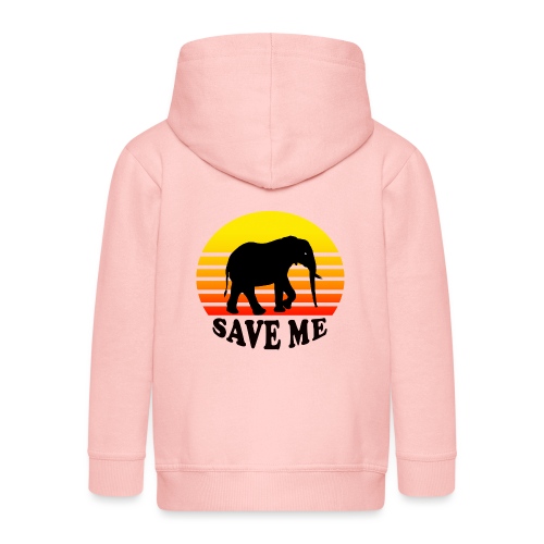 Elefant SAVE ME Schattenriss Sonne - Kinder Premium Kapuzenjacke