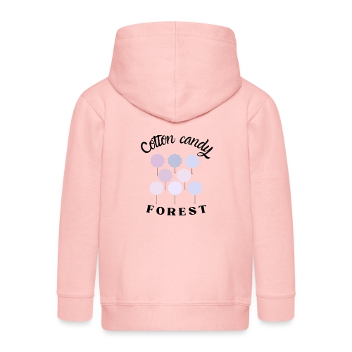 Cotton Candy Forest - Felpa con zip Premium per bambini