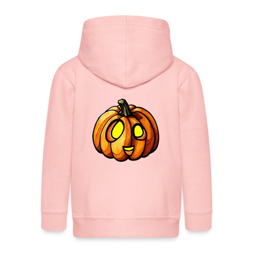 Pumpkin Halloween watercolor scribblesirii - Premium hættejakke til børn