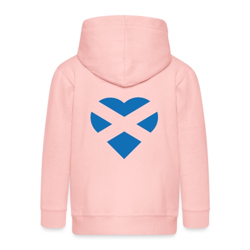 Flag of Scotland - The Saltire - heart shape - Kids' Premium Hooded Jacket