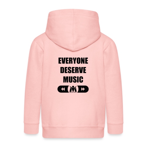 RM - Everyone deserves music - Black - Kids' Premium Hooded Jacket
