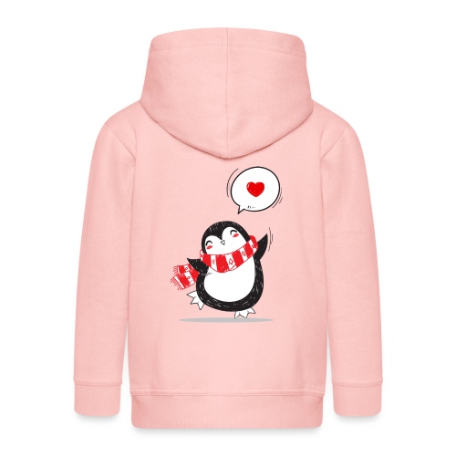 Natale Pinguino adorabile - Felpa con zip Premium per bambini
