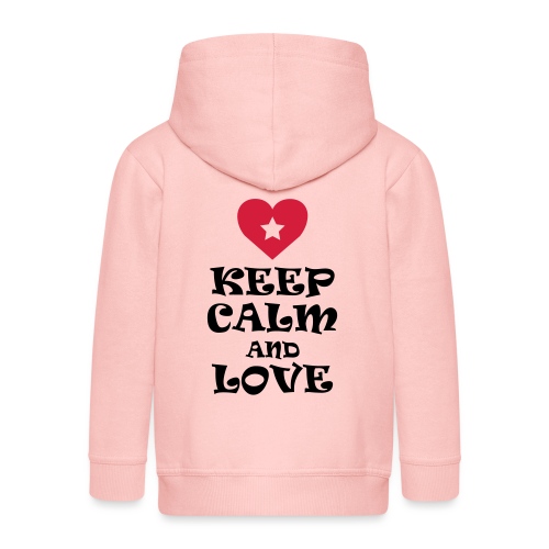 Keep calm and love coeur et étoile - Veste à capuche Premium Enfant