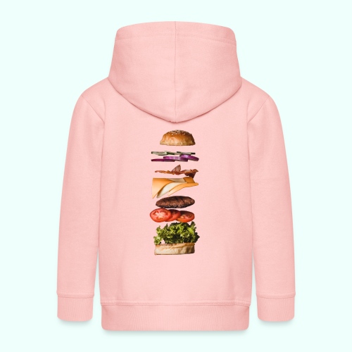 burger anatomie - Rozpinana bluza dziecięca z kapturem Premium