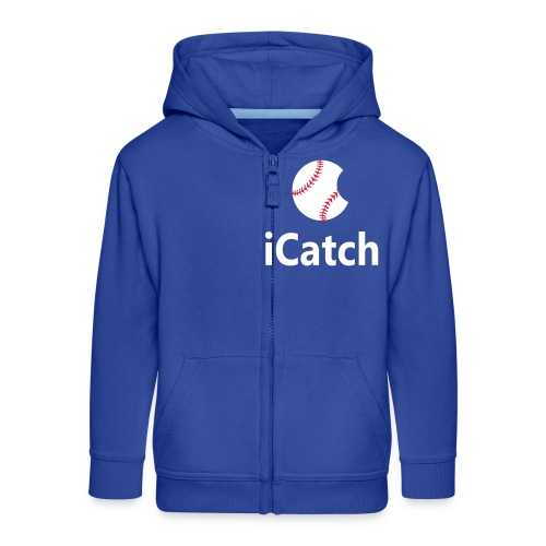 Logo baseballu „iCatch” - Rozpinana bluza dziecięca z kapturem Premium