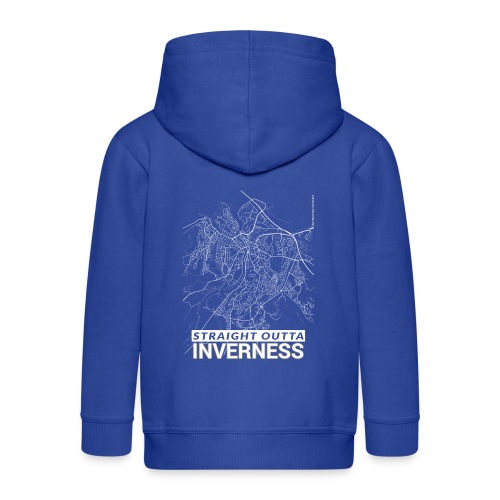 Straight Outta Inverness city map and streets - Kids' Premium Hooded Jacket