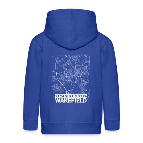 Straight Outta Wakefield city map and streets - Kids' Premium Hooded Jacket