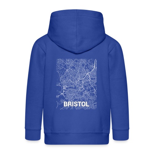 Bristol city center city map and streets - Kids' Premium Hooded Jacket