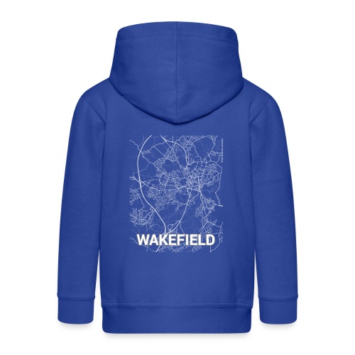 Wakefield city map and streets - Kids' Premium Hooded Jacket