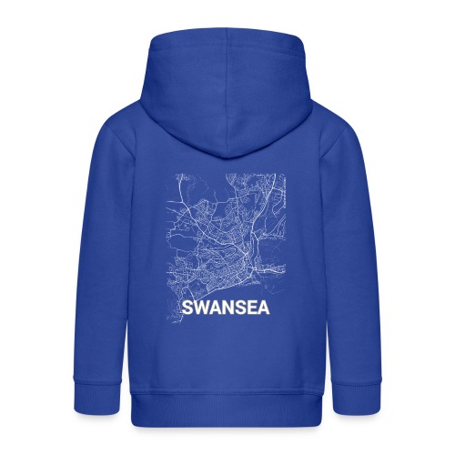 Swansea city map and streets - Kids' Premium Hooded Jacket