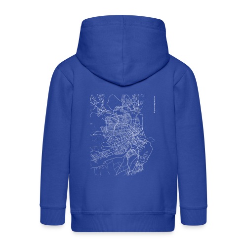 Minimal Aberdeen city map and streets - Kids' Premium Hooded Jacket