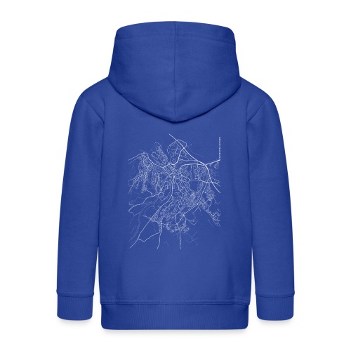 Minimal Inverness city map and streets - Kids' Premium Hooded Jacket