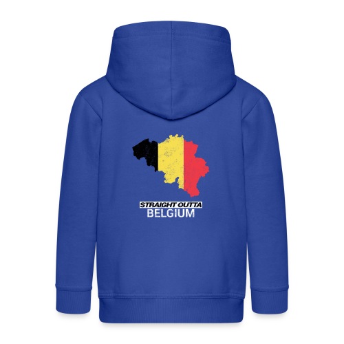 Straight Outta Belgium country map - Kids' Premium Hooded Jacket