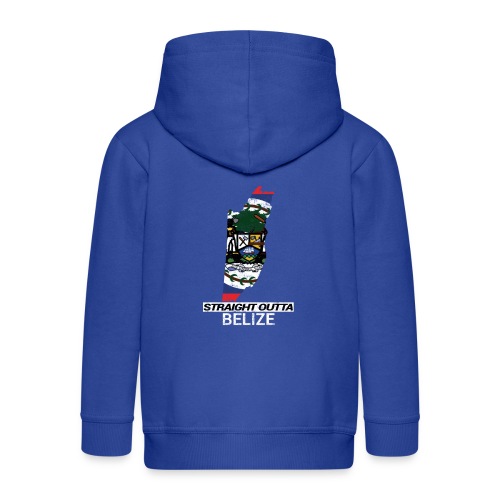 Straight Outta Belize country map & flag - Kids' Premium Hooded Jacket