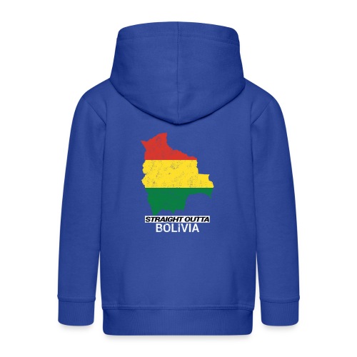 Straight Outta Bolivia country map & flag - Kids' Premium Hooded Jacket