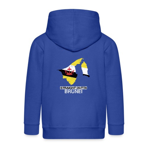 Straight Outta Brunei country map & flag - Kids' Premium Hooded Jacket