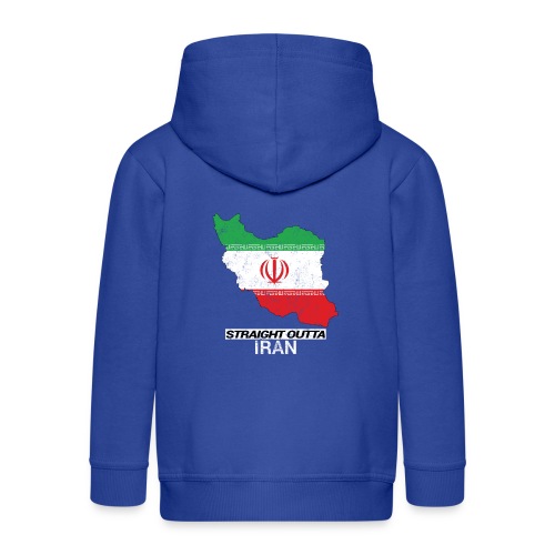 Straight Outta Iran country map & flag - Kids' Premium Hooded Jacket