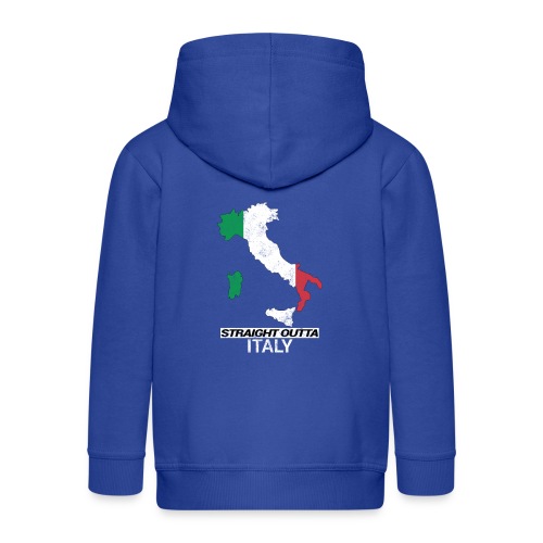 Straight Outta Italy (Italia) country map flag - Kids' Premium Hooded Jacket