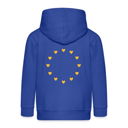 Europa Herzen, I love Europe, EU, Fahne, Flagge, - Kinder Premium Kapuzenjacke