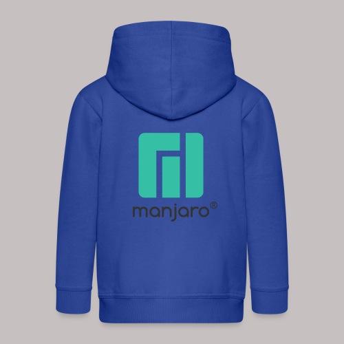 Manjaro logo and lettering - Kids' Premium Hooded Jacket