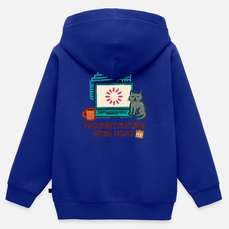 Telearbeit – Telearbeit – Voll-Fernarbeit Kinder Premium Organic Zip Hoodie