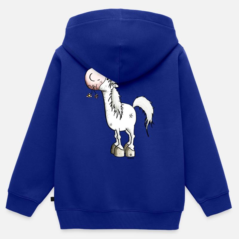 Verträumtes Pferd - Pferde Kinder Premium Organic Zip Hoodie