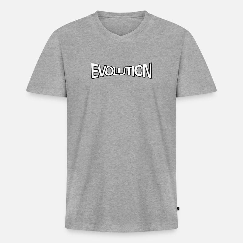 Revendication d’évolution - T-shirt encolure en V Premium bio Homme - gris chiné