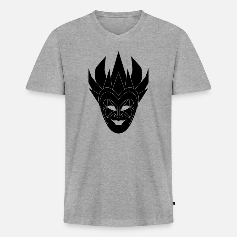 Techno Stuff - Männer Premium Bio T-Shirt mit V-Ausschnitt - Grau meliert
