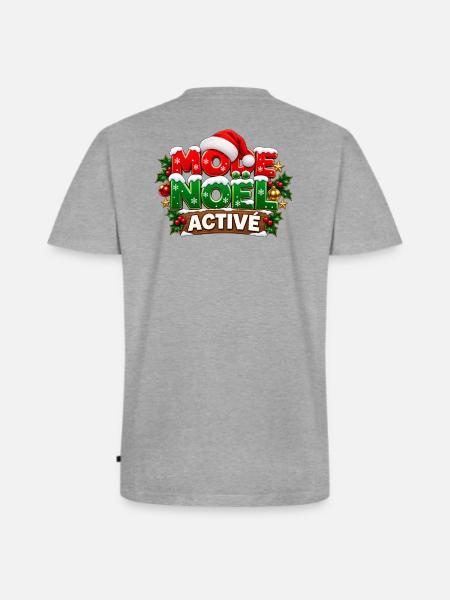 Weihnachtsmodus aktiviert – Festliche Chart - Männer Premium Bio T-Shirt mit V-Ausschnitt - Grau meliert