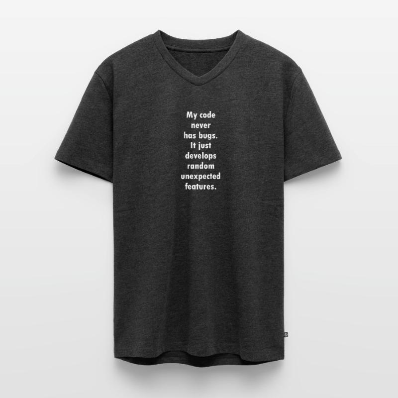 Code de programmeur bugs nerd informatique T-shirt encolure en V Premium bio Homme