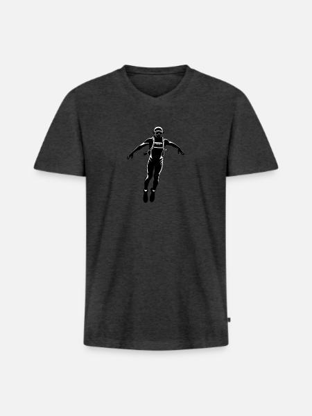 Diver - Hobby / Sport Sticker - Men's Premium Organic T-shirt with V-neck - heather anthracite