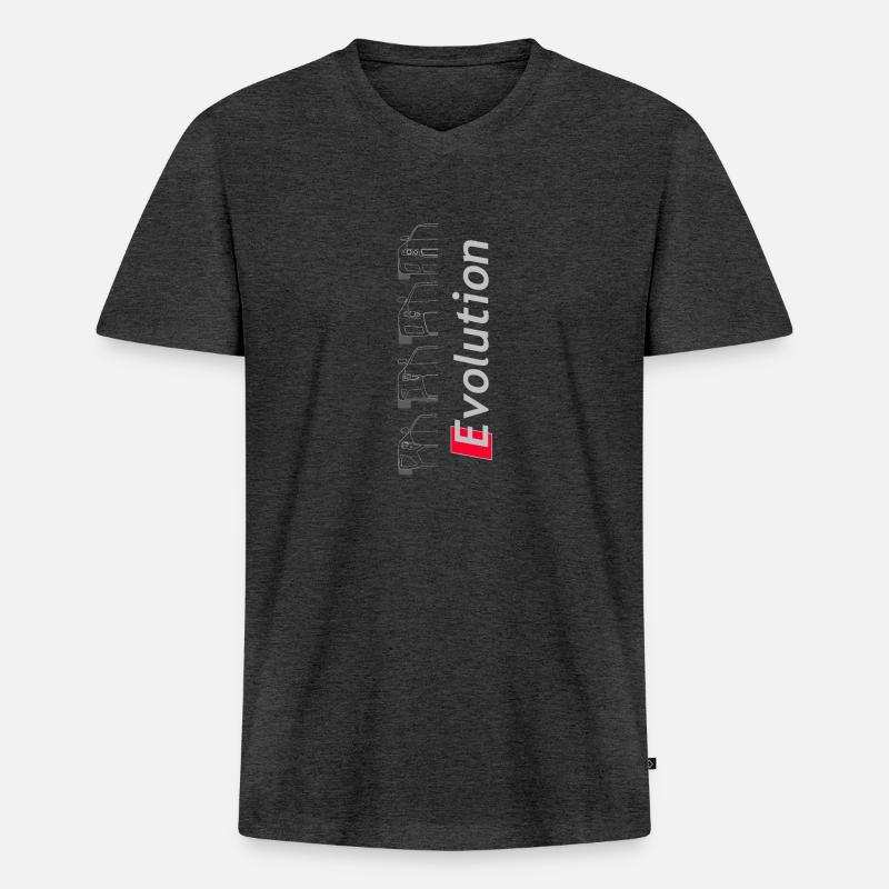 RS-Evolution - Männer Premium Bio T-Shirt mit V-Ausschnitt - Anthrazit meliert