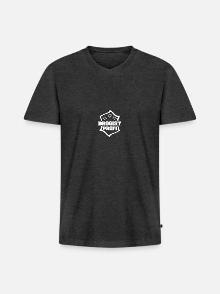 Occupation: Druggist - Men's Premium Organic T-shirt with V-neck - heather anthracite