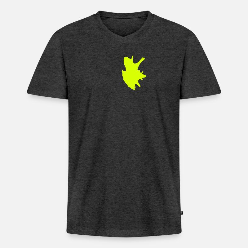 klecks muster - Motivfarbwechsel möglich - Männer Premium Bio T-Shirt mit V-Ausschnitt - Anthrazit meliert