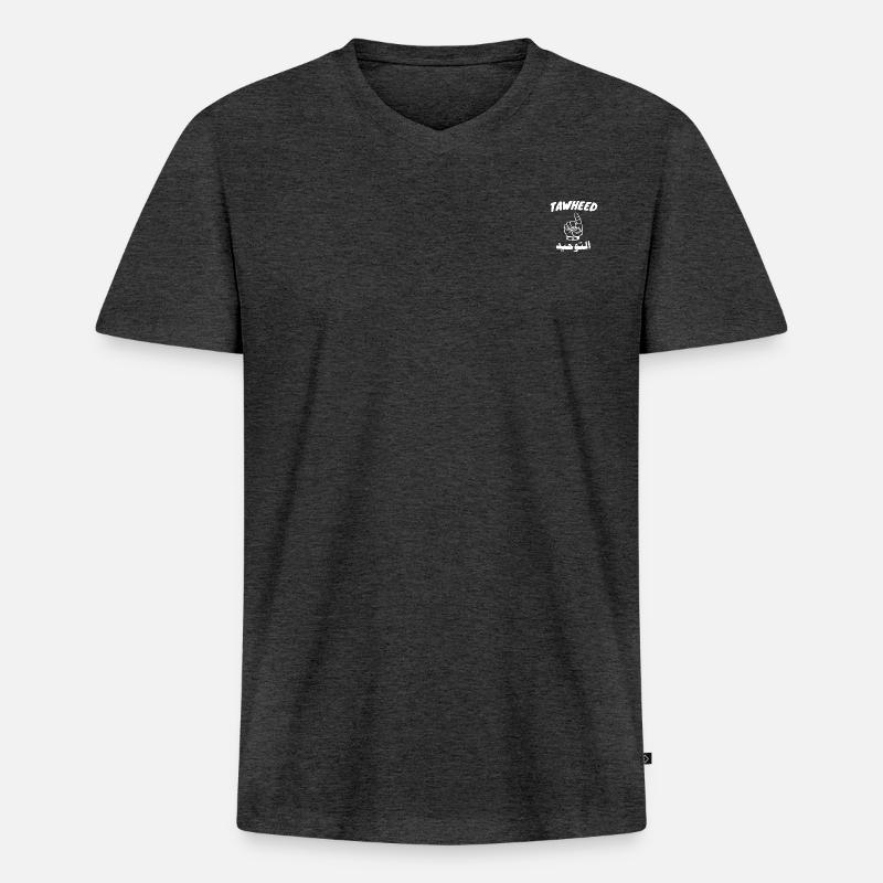 Tawheed Tawhid اiveتوحيد - Männer Premium Bio T-Shirt mit V-Ausschnitt - Anthrazit meliert