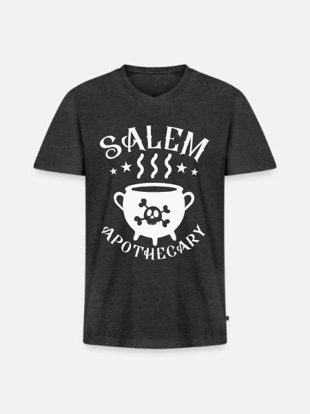 Apotheke Für Einen Apotheker - Männer Premium Bio T-Shirt mit V-Ausschnitt - Anthrazit meliert