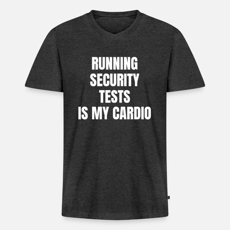 Cybersecurity - IT Security Computer Scientist - Men's Premium Organic T-shirt with V-neck - heather anthracite