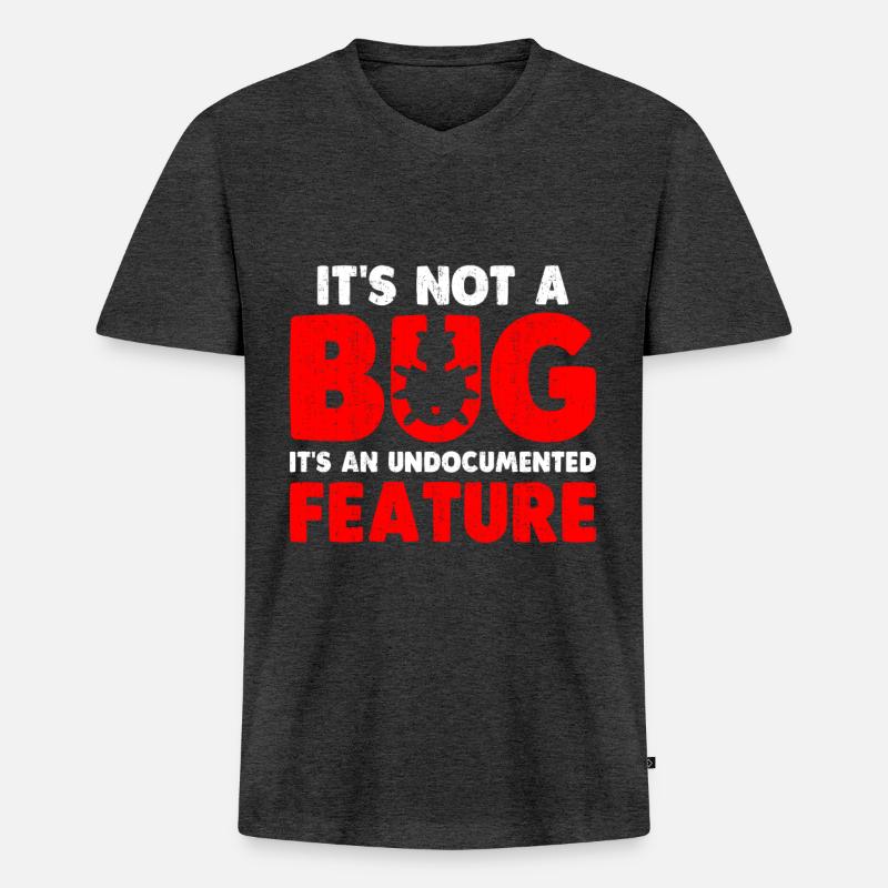 Webentwickler Website-entwicklung It-programmierer - Männer Premium Bio T-Shirt mit V-Ausschnitt - Anthrazit meliert