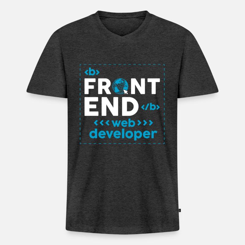Webentwickler Website-entwicklung It-programmierer - Männer Premium Bio T-Shirt mit V-Ausschnitt - Anthrazit meliert