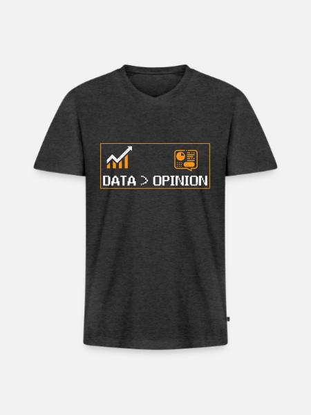 Statistik Datenanalyse Beruf Statistiker - Männer Premium Bio T-Shirt mit V-Ausschnitt - Anthrazit meliert