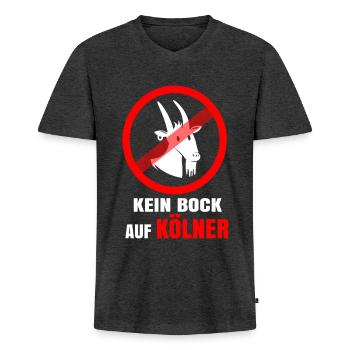 Drunken Royals Geschenk Shirt Shirts Gift - Männer Premium Bio T-Shirt mit V-Ausschnitt - Anthrazit meliert - Vorne - Nico (187cm)