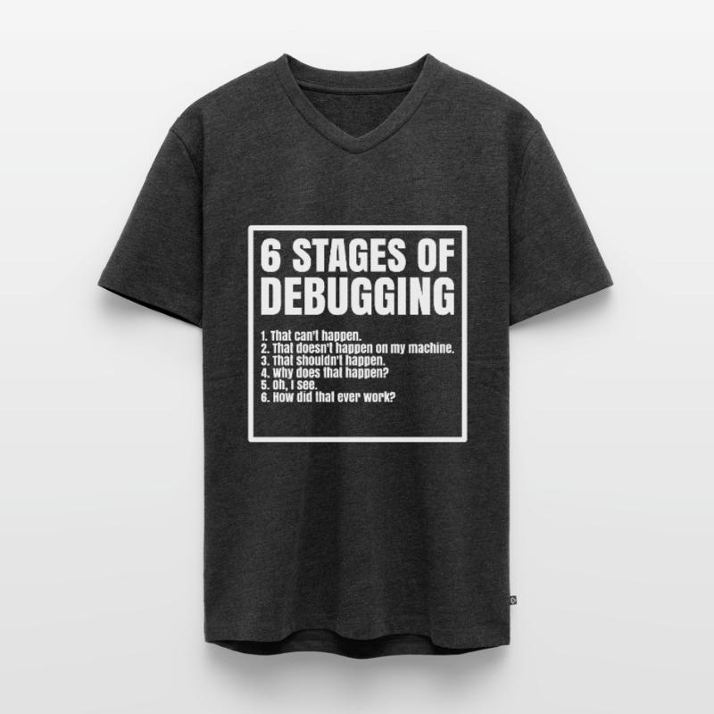 Codeur informatique Coder C++ Html T-shirt encolure en V Premium bio Homme