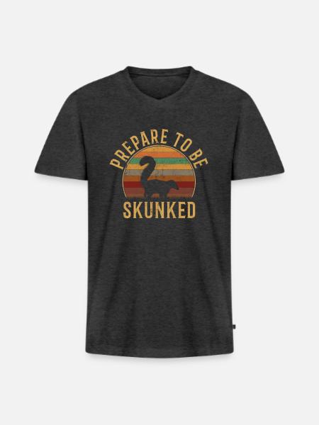 Prepare To Be Skunked, cribbage - Männer Premium Bio T-Shirt mit V-Ausschnitt - Anthrazit meliert
