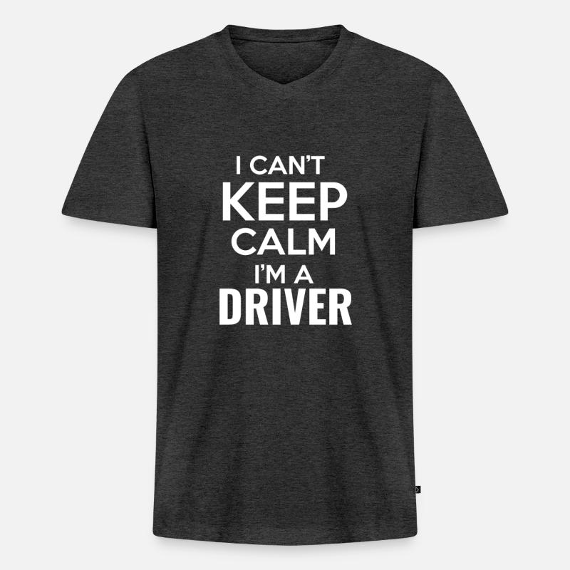 Autofahrer - Männer Premium Bio T-Shirt mit V-Ausschnitt - Anthrazit meliert