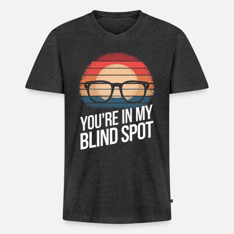 Blinde Blindheit Sehbehinderte Menschen - Männer Premium Bio T-Shirt mit V-Ausschnitt - Anthrazit meliert