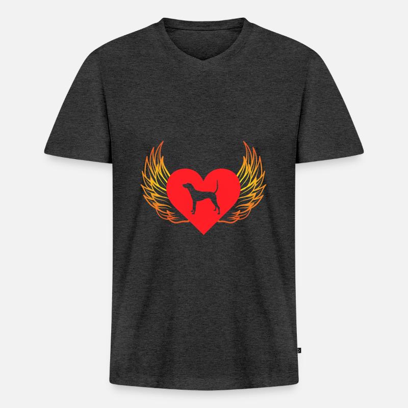 Treeing Tennessee Brindle - Männer Premium Bio T-Shirt mit V-Ausschnitt - Anthrazit meliert