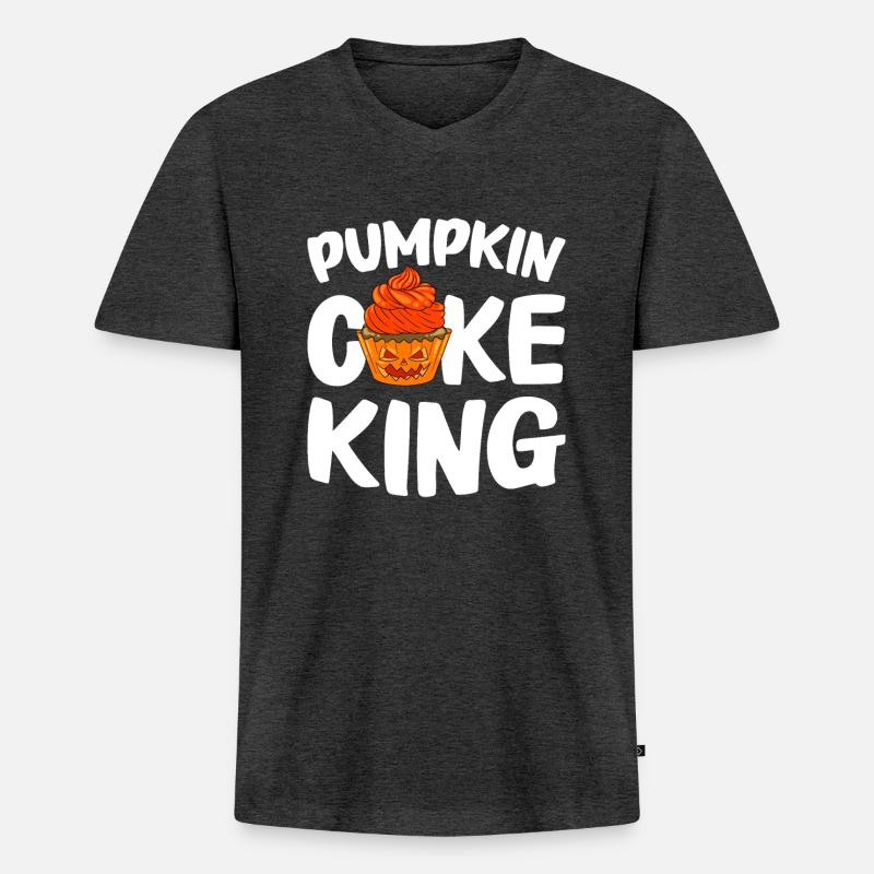 Bäcker Halloween Geschenke Konditor - Männer Premium Bio T-Shirt mit V-Ausschnitt - Anthrazit meliert