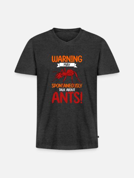 Antkeeping Ant Breeding Ants - Men's Premium Organic T-shirt with V-neck - heather anthracite